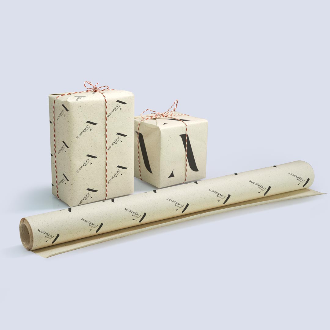 Grasgeschenkpapier auf Rolle bedruckt